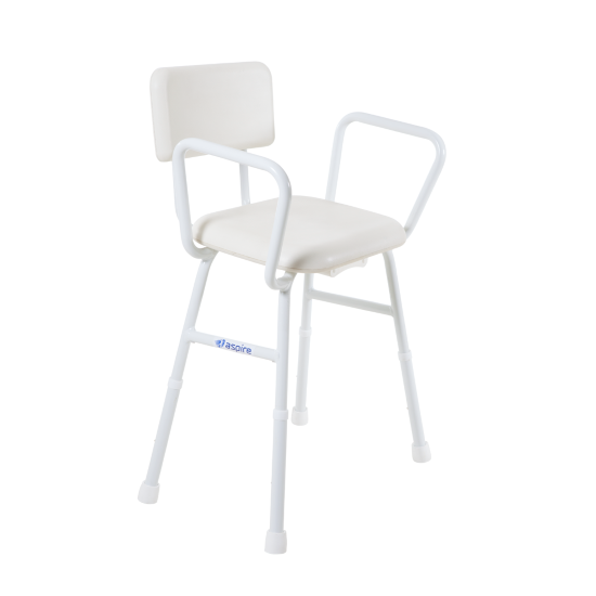 Aspire Shower Stool with Padded Seat & Back