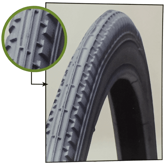 Tyre 24’’ x 1 3/8
- Pneumatic
