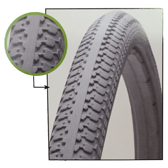 Tyre 24’’ x 1 3/8
- Solid