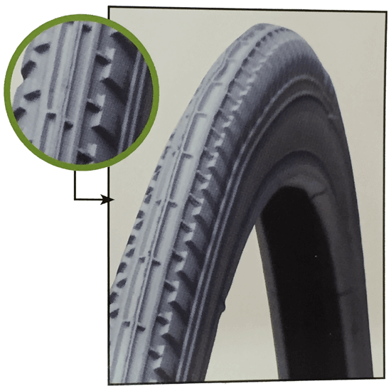 Tyre 22’’ x 1 3/8
- Pneumatic