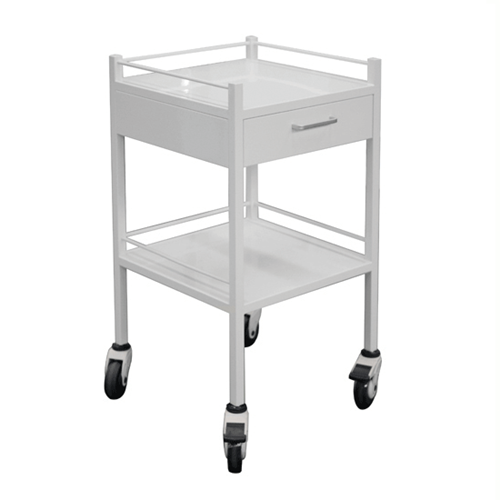 Powder Coated Instrument / dressing trolley - 1 drawer