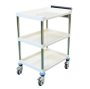 Thermo-Plastic Instrument / dressing trolley - 2 shelves