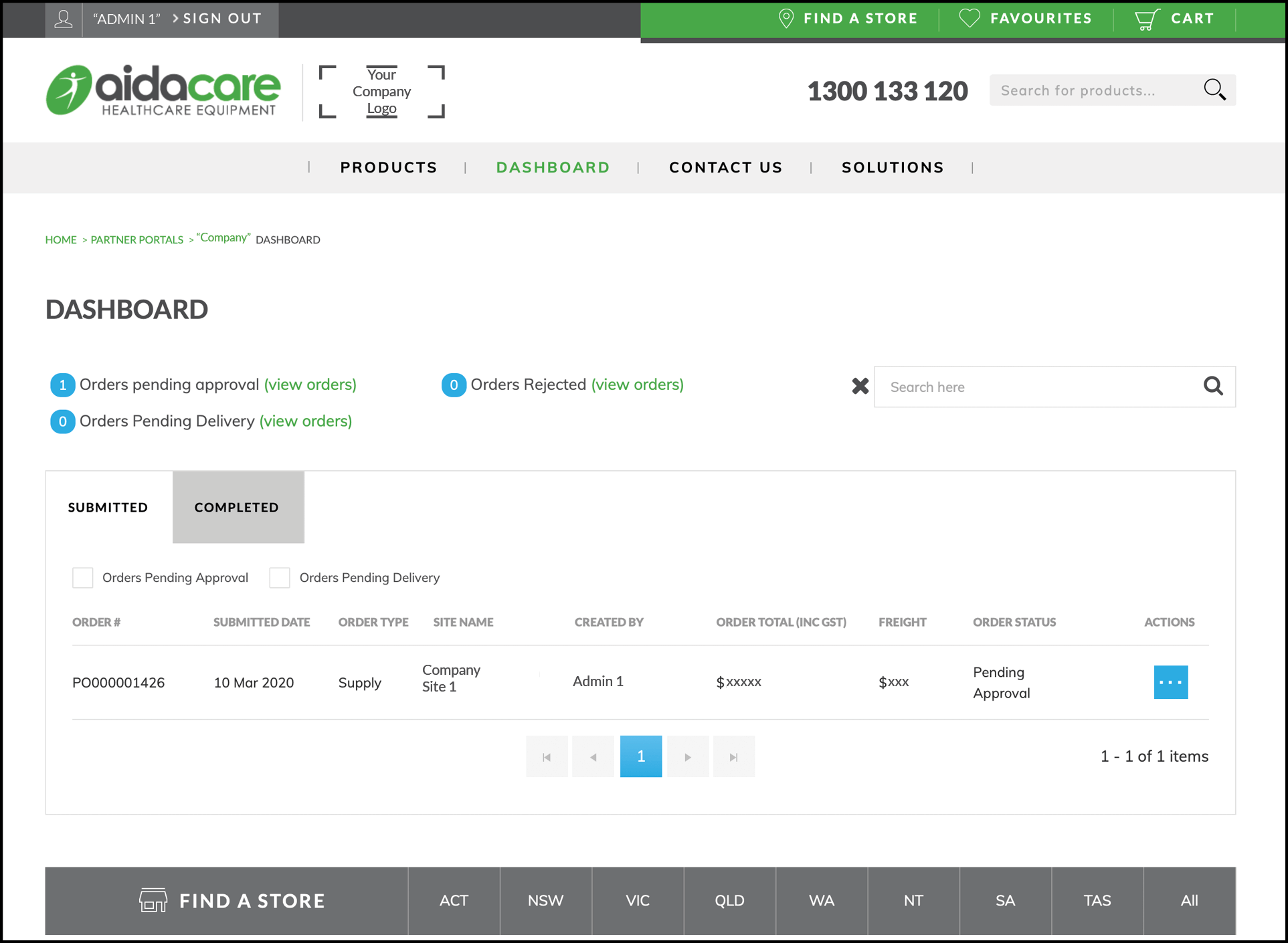 Portal Dashboard Example