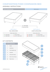 Aspire ComfiMotion Fixed Companion Bed Quick User Manual