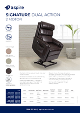 Aspire Signature Dual Lift Recline Chair Flyer