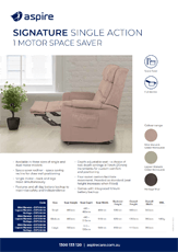 Aspire Signature Single Lift Recline Chair Flyer