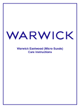 Care Instructions - Eastwood Micro Suede