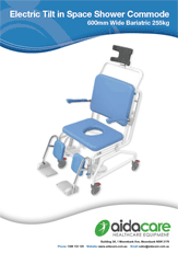 Electric Bariatric Tilt in Space Shower Commode Chair Flyer